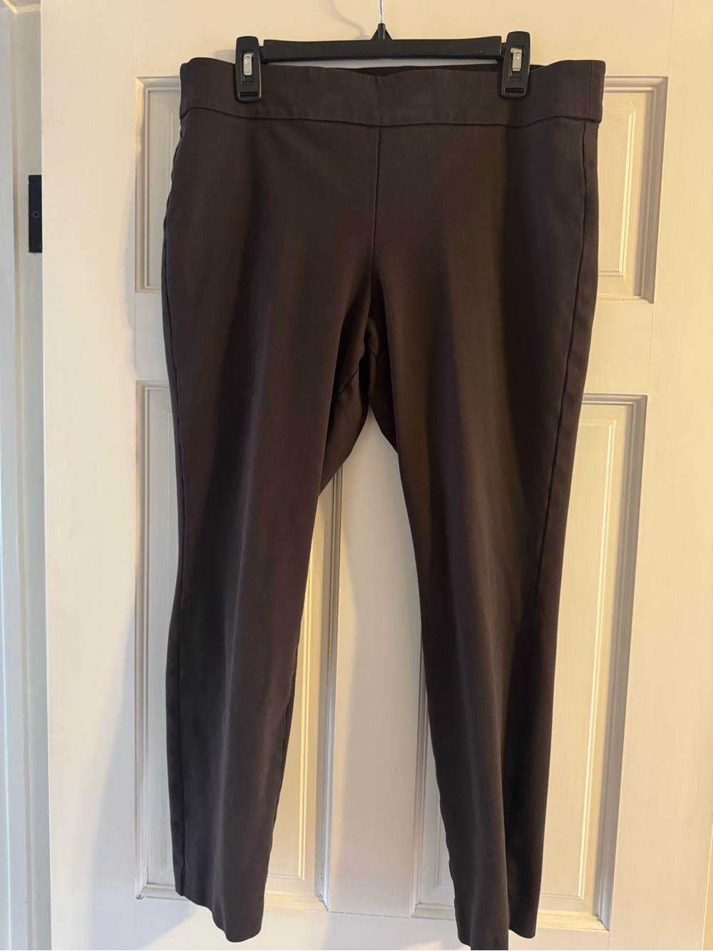 Women's Dark Brown Stretch Trousers